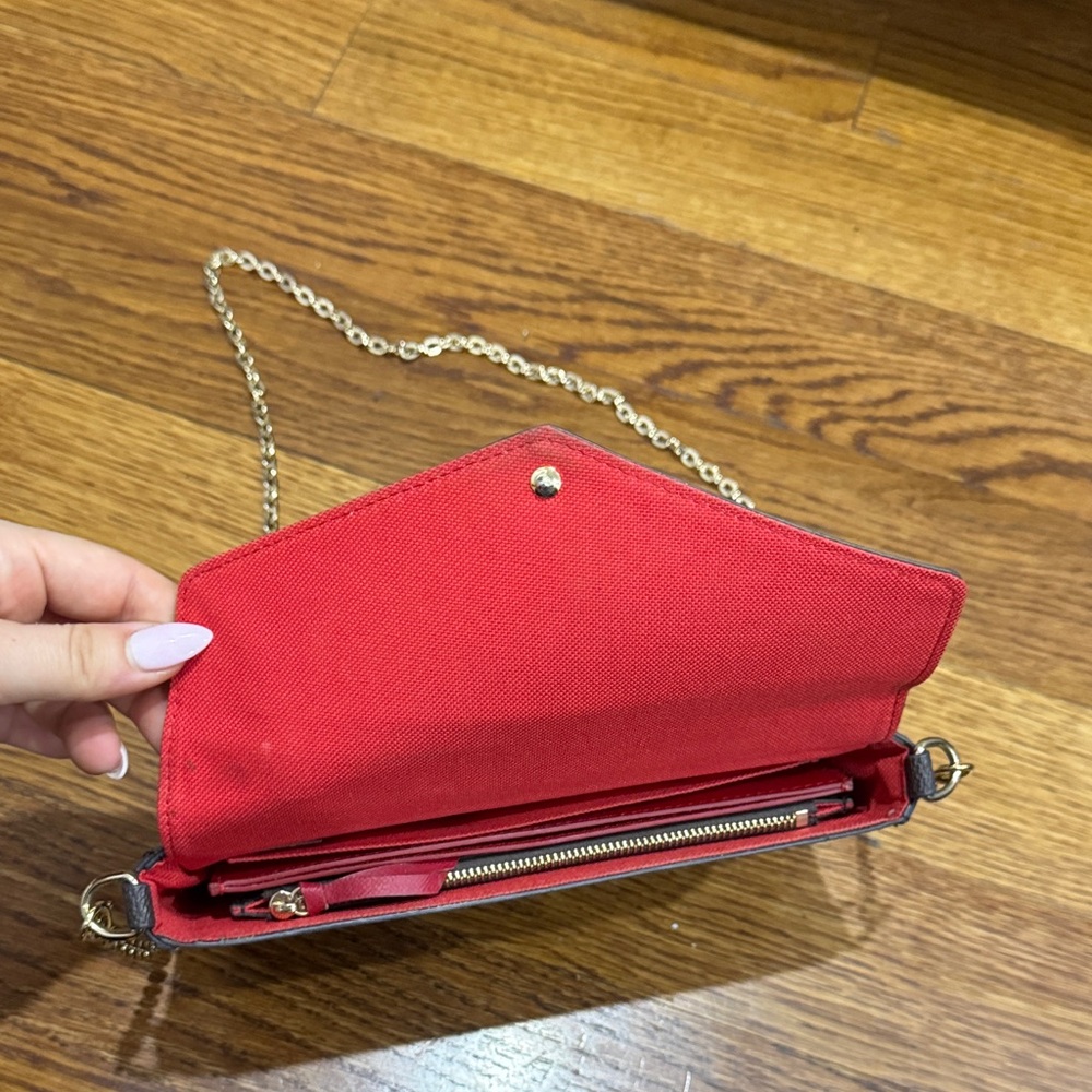 Elegant Red Chain Clutch